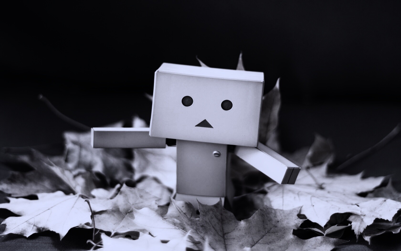 Yotsubato Danbo резвится листьях обои