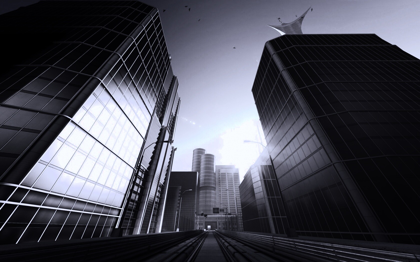 Улица из Mirrors Edge обои