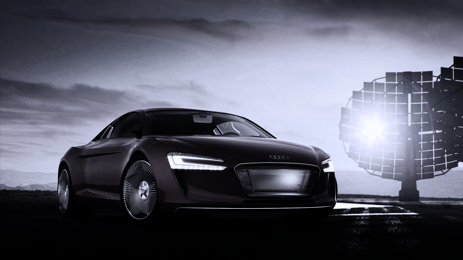 Красный автомобиль Audi обои