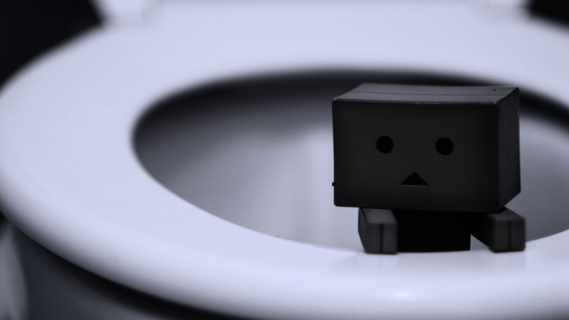 Danbo в унитазе обои