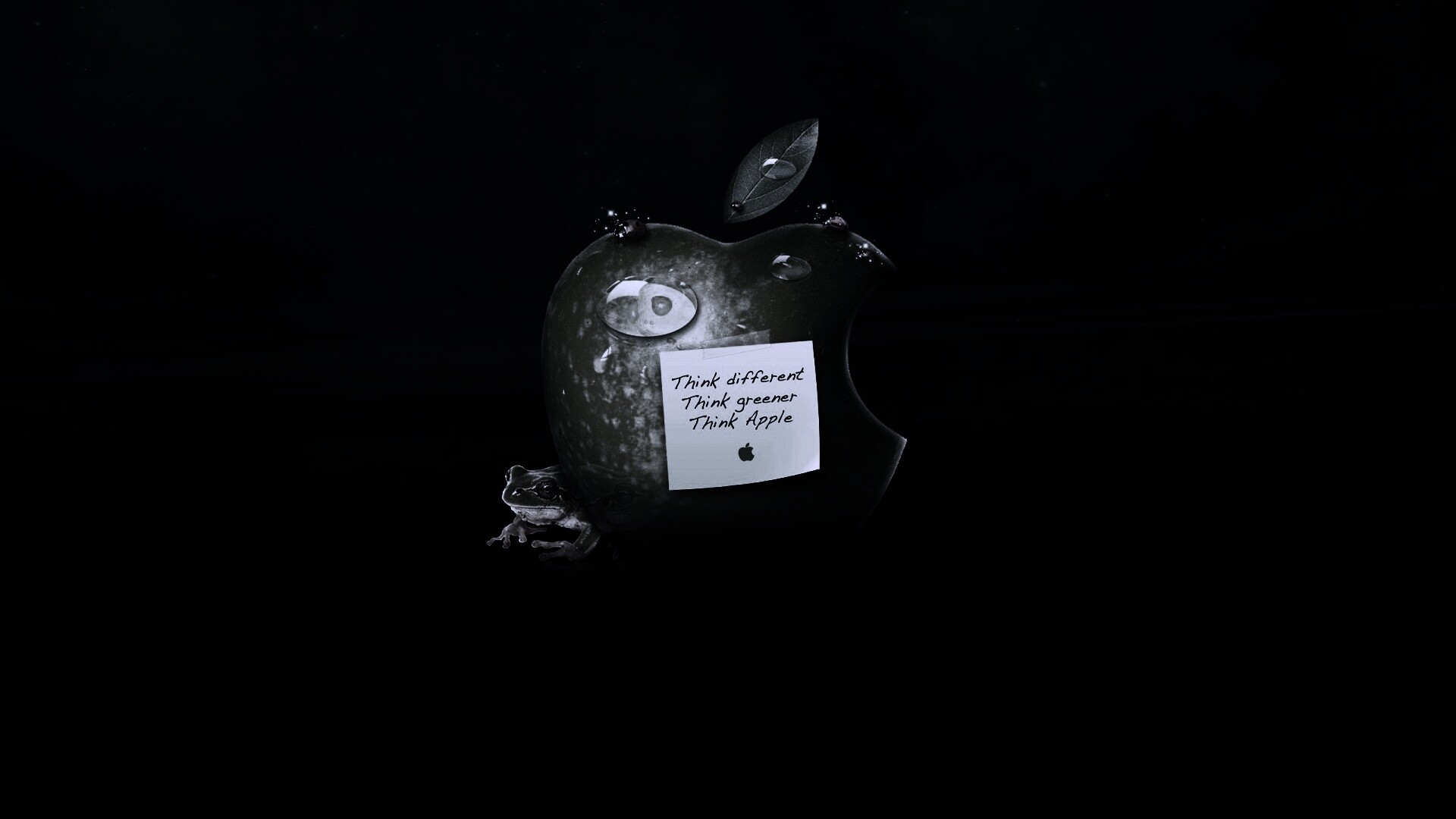 Think different, think greener, think Apple обои