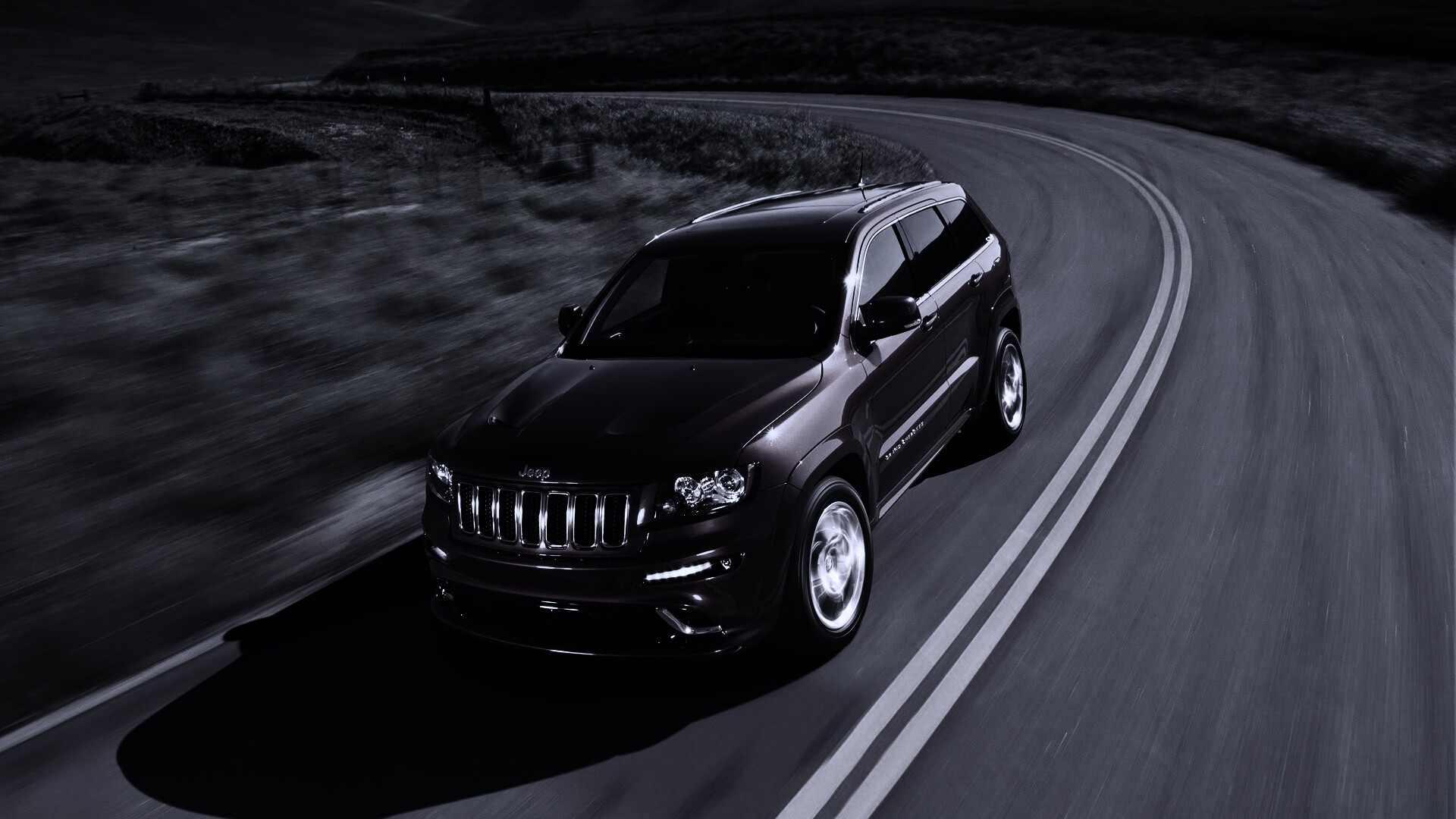Jeep на дороге обои