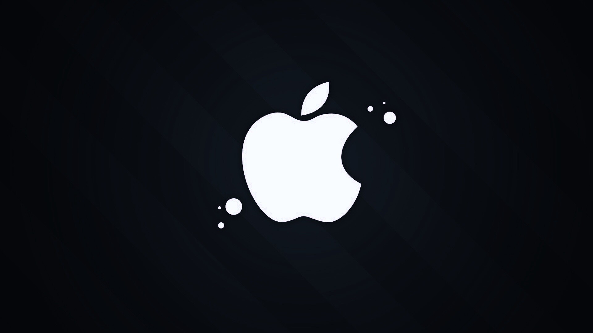 Логотип Apple на фоне голубых полос обои