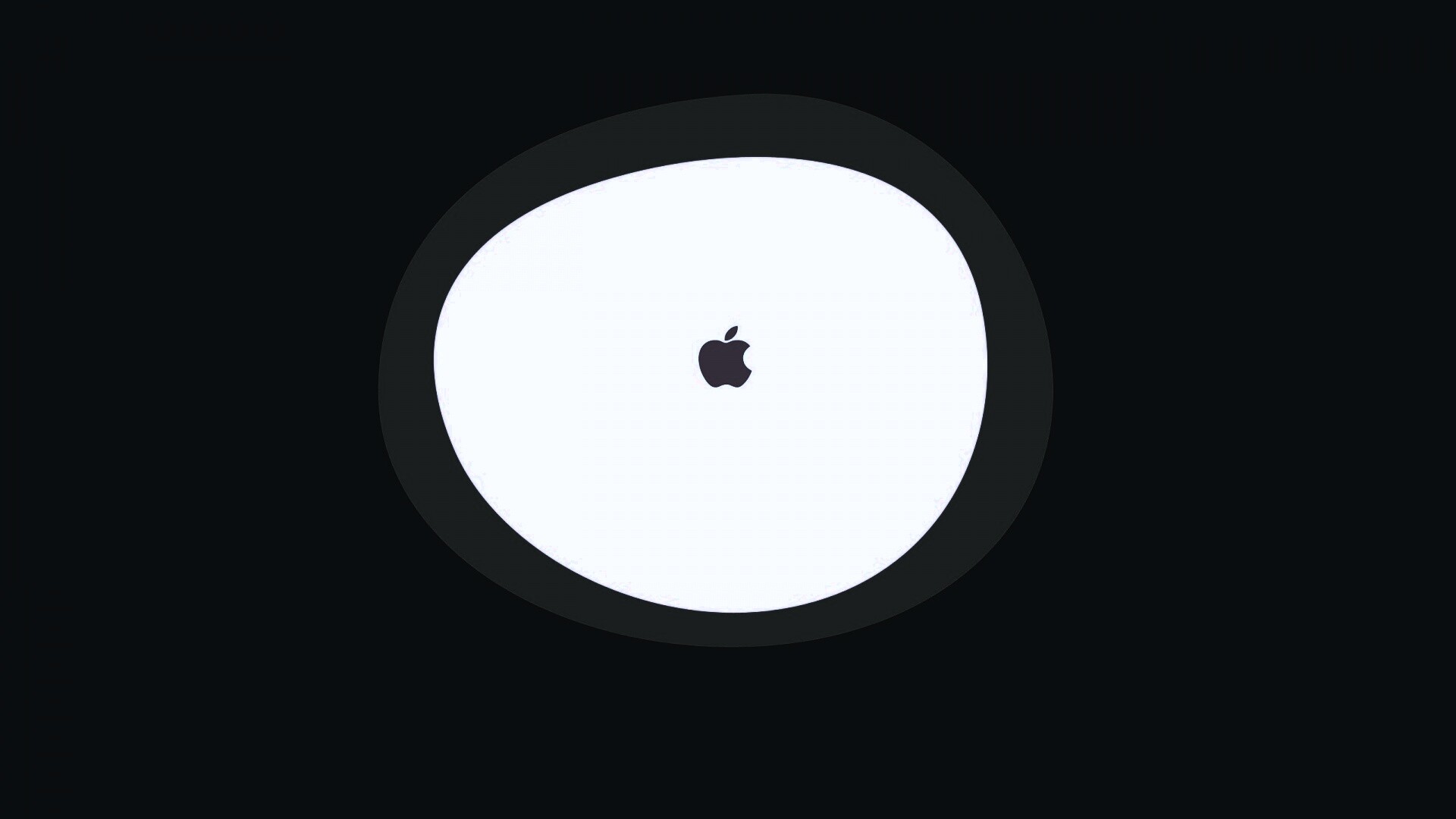 Apple в белом круге обои