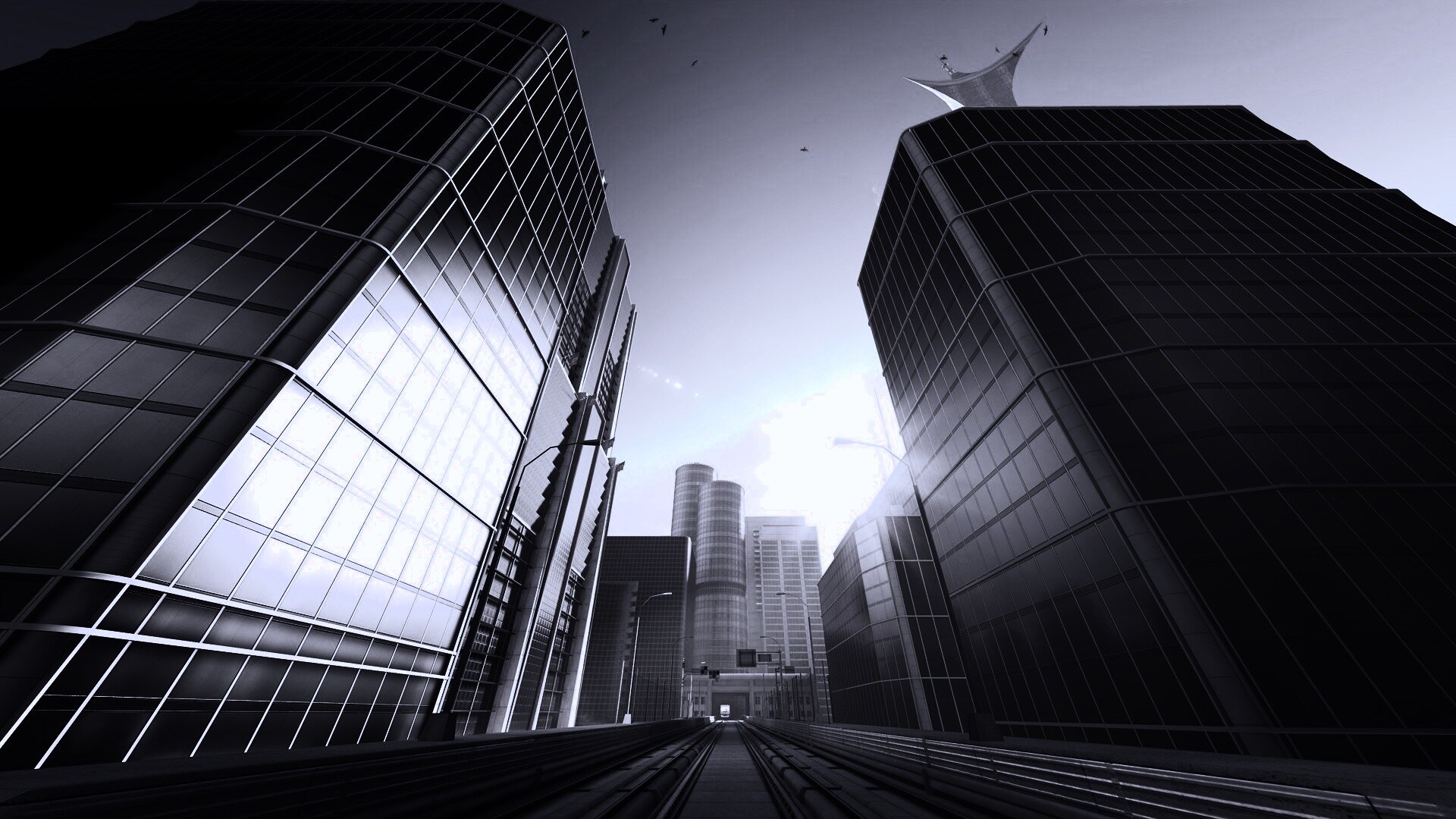 Улица из Mirrors Edge обои