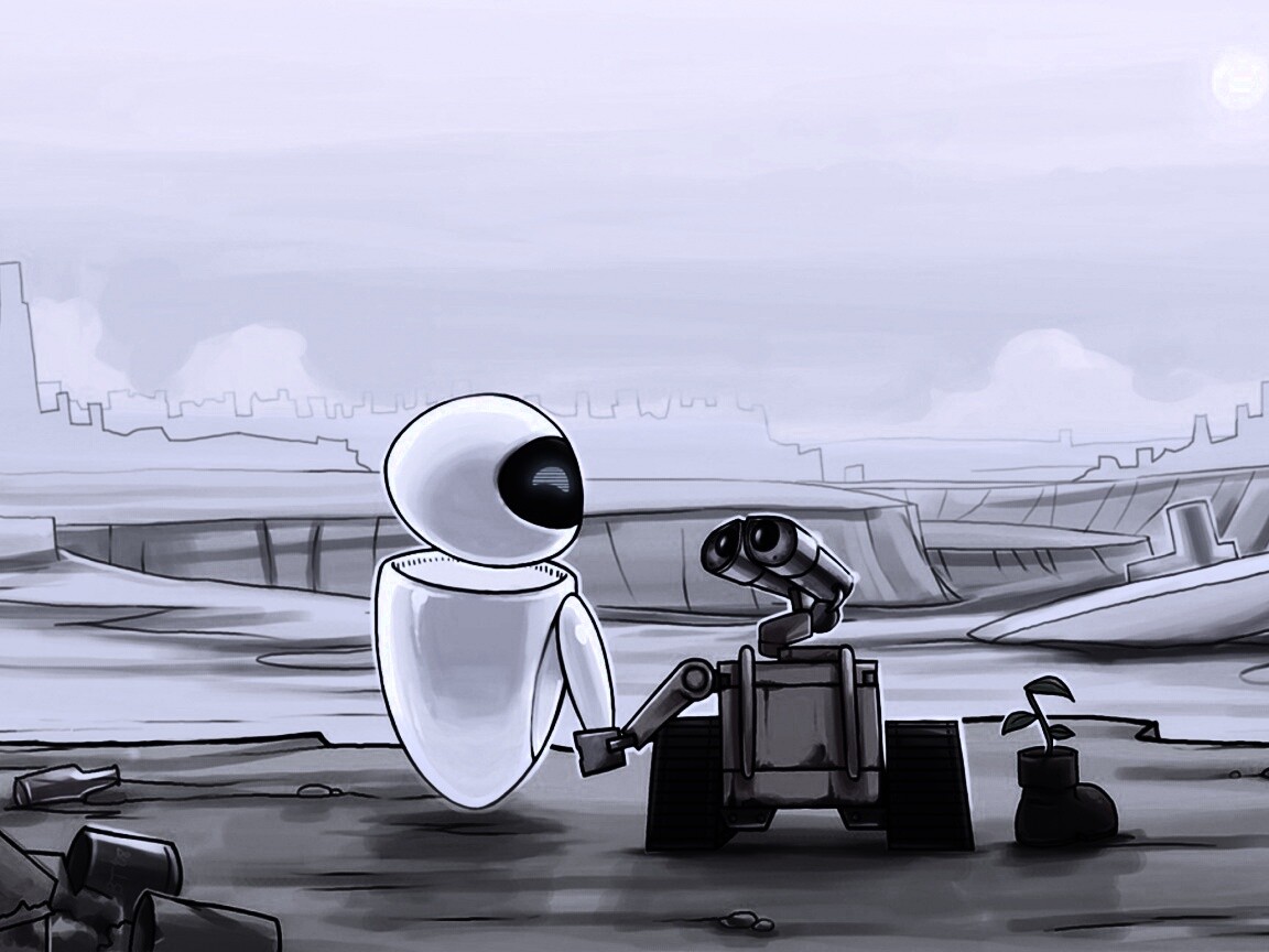 WALL-E и Ева обои