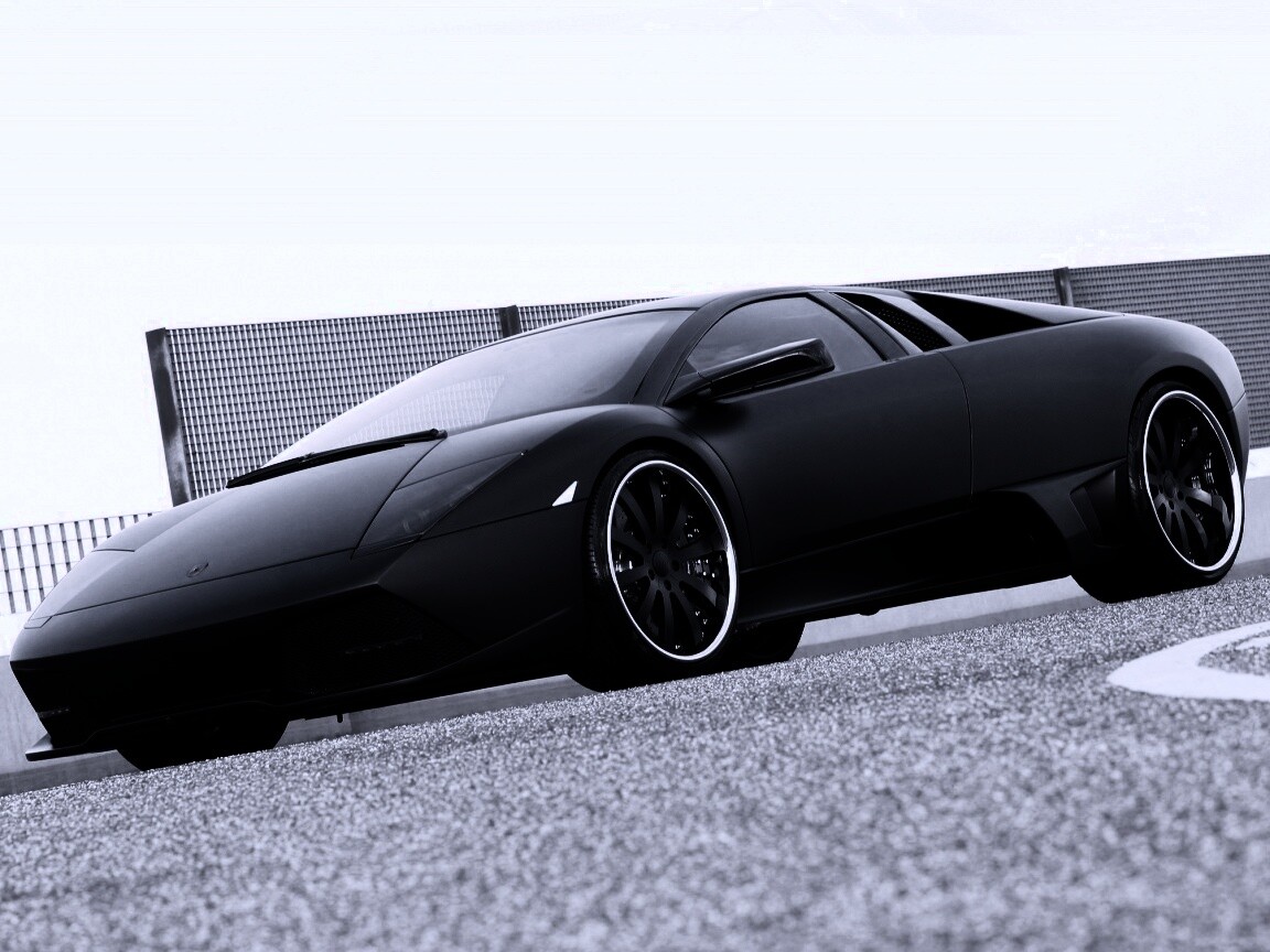 Lamborghini Reventon черного цвета обои
