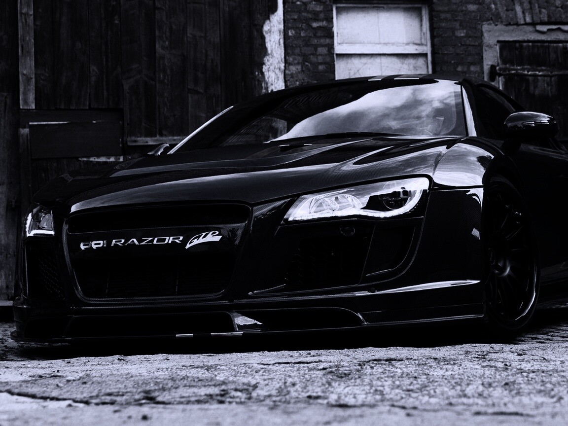 Черная Audi R8 обои