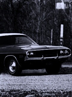 Черно-белое фото Dodge обои