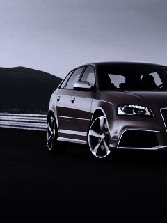 Красная Audi RS3 спереди обои
