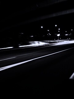 Дорога в ночном городе обои