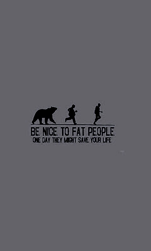Be nice to fat people обои