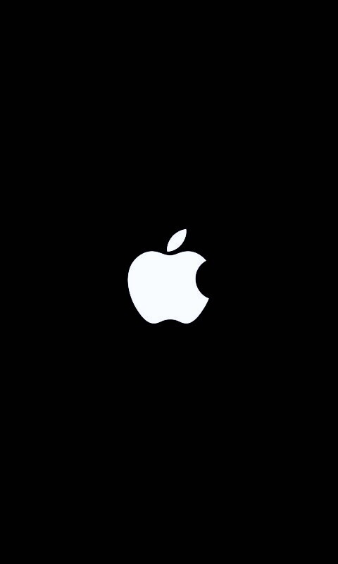 Логотип Apple на черном фоне обои