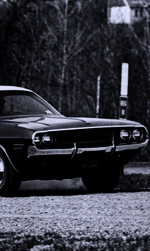 Черно-белое фото Dodge обои