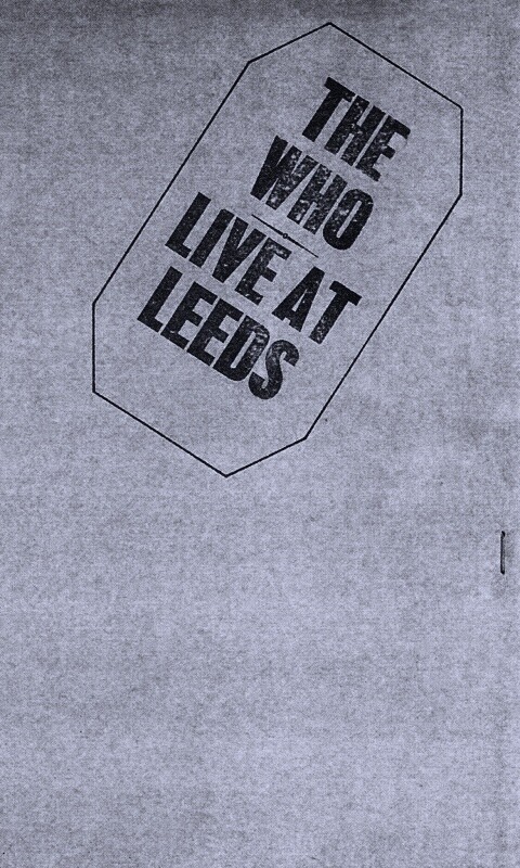 The who live at leeds обои