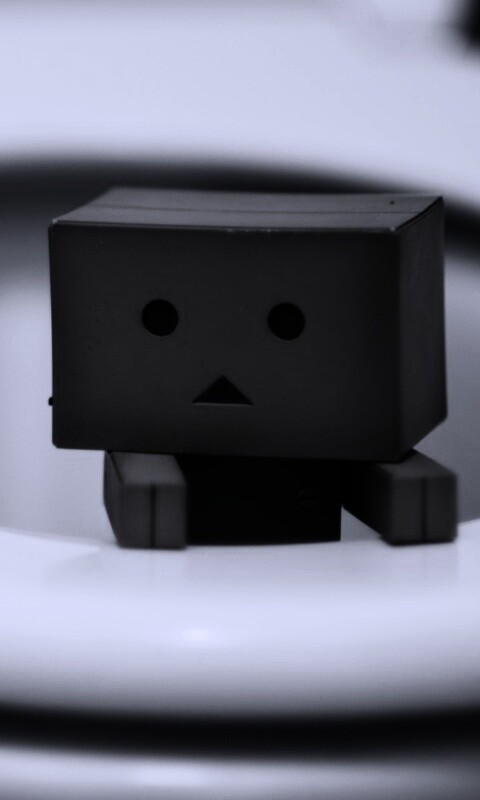 Danbo в унитазе обои