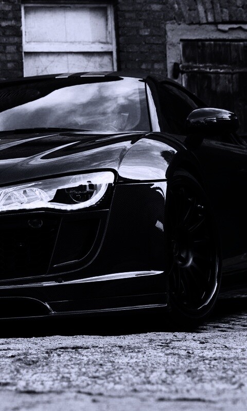 Черная Audi R8 обои