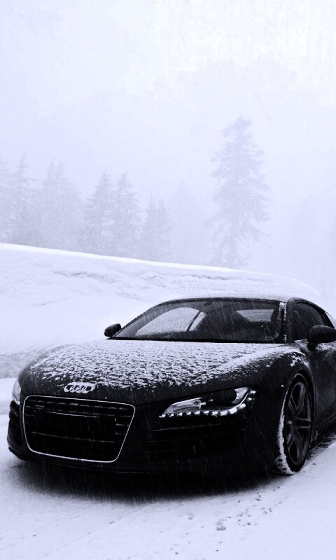 Audi R8 зимой обои