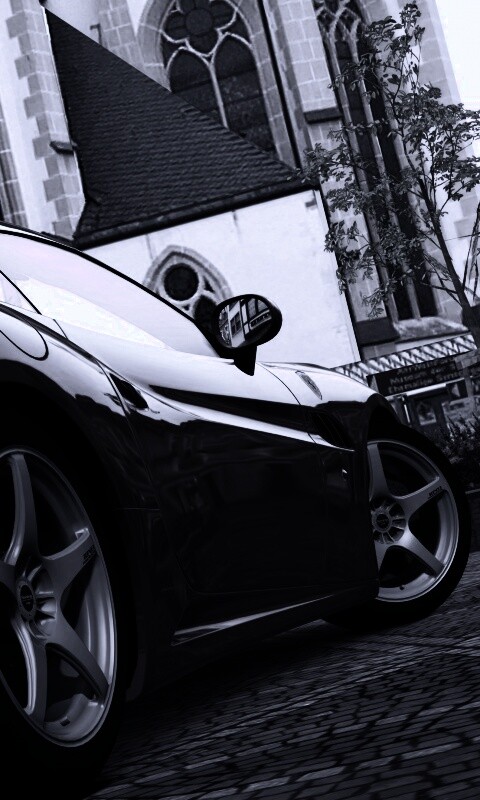 Ferrari на мостовой обои