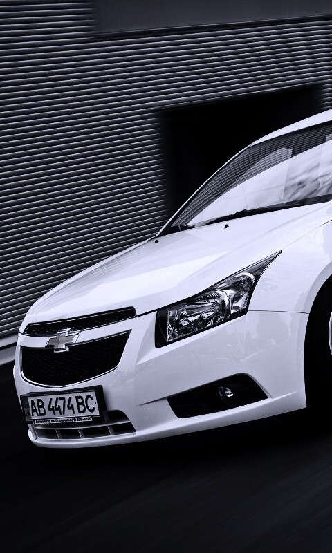 Chevrolet Круз белый седан обои