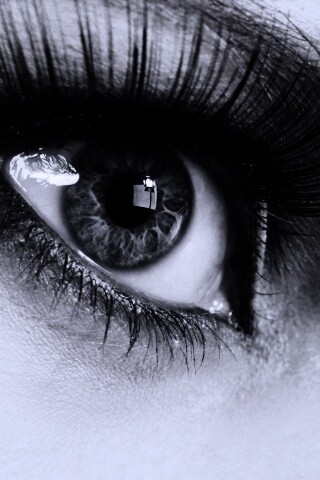 Глаза цвета стали обои