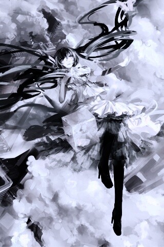 Hatsune Miku в небе обои