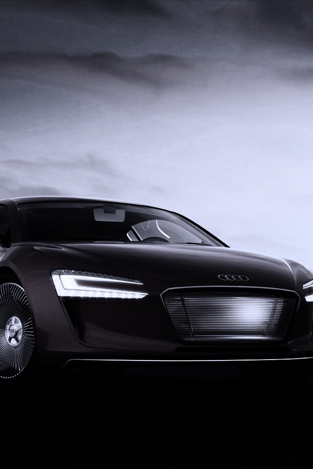 Красный автомобиль Audi обои