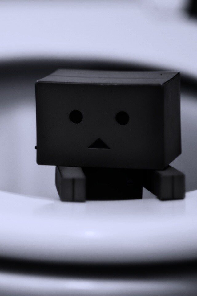 Danbo в унитазе обои