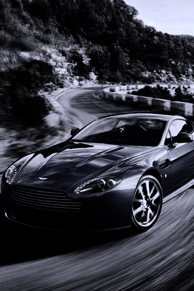 Синий Aston Martin обои