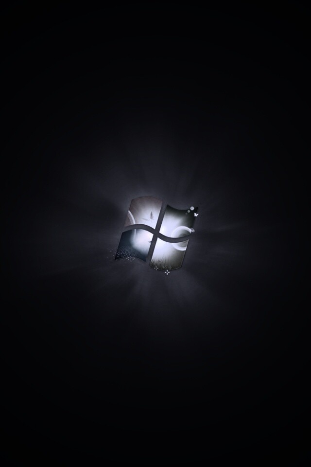 Черные обои Windows Seven обои
