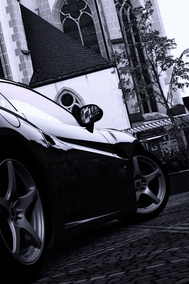 Ferrari на мостовой обои