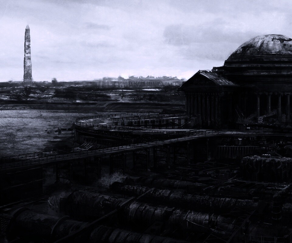 Водоочиститель в мемориале Джеферсона из Fallout 3 обои