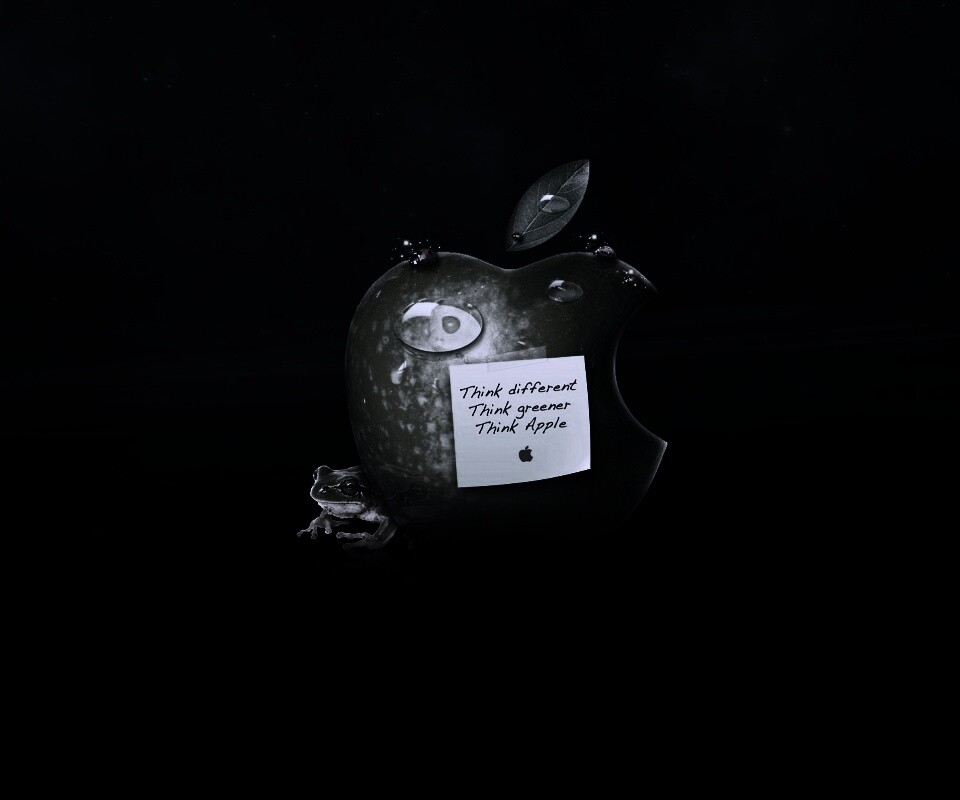 Think different, think greener, think Apple обои