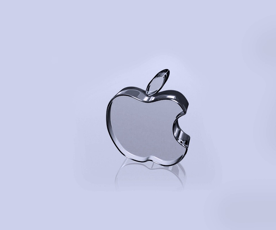 Стеклянный логотип Apple обои