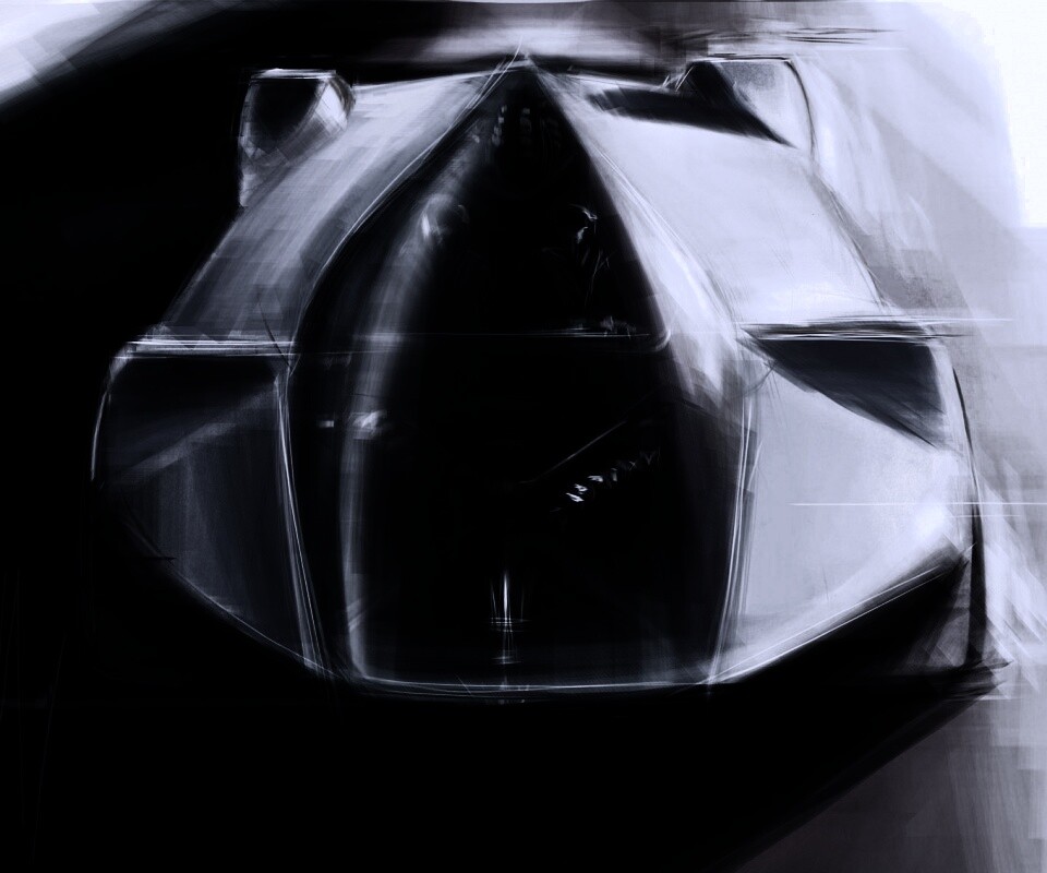 Зарисовка Maserati Birdcage обои