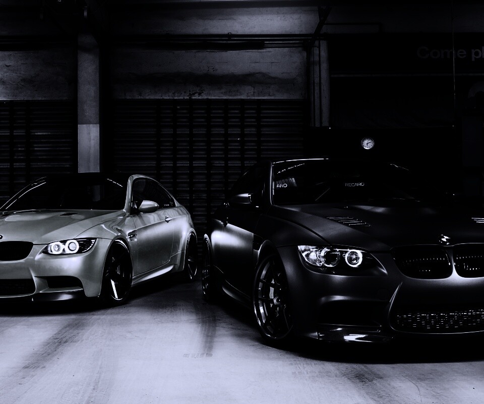 Черный и зеленый BMW M3 обои