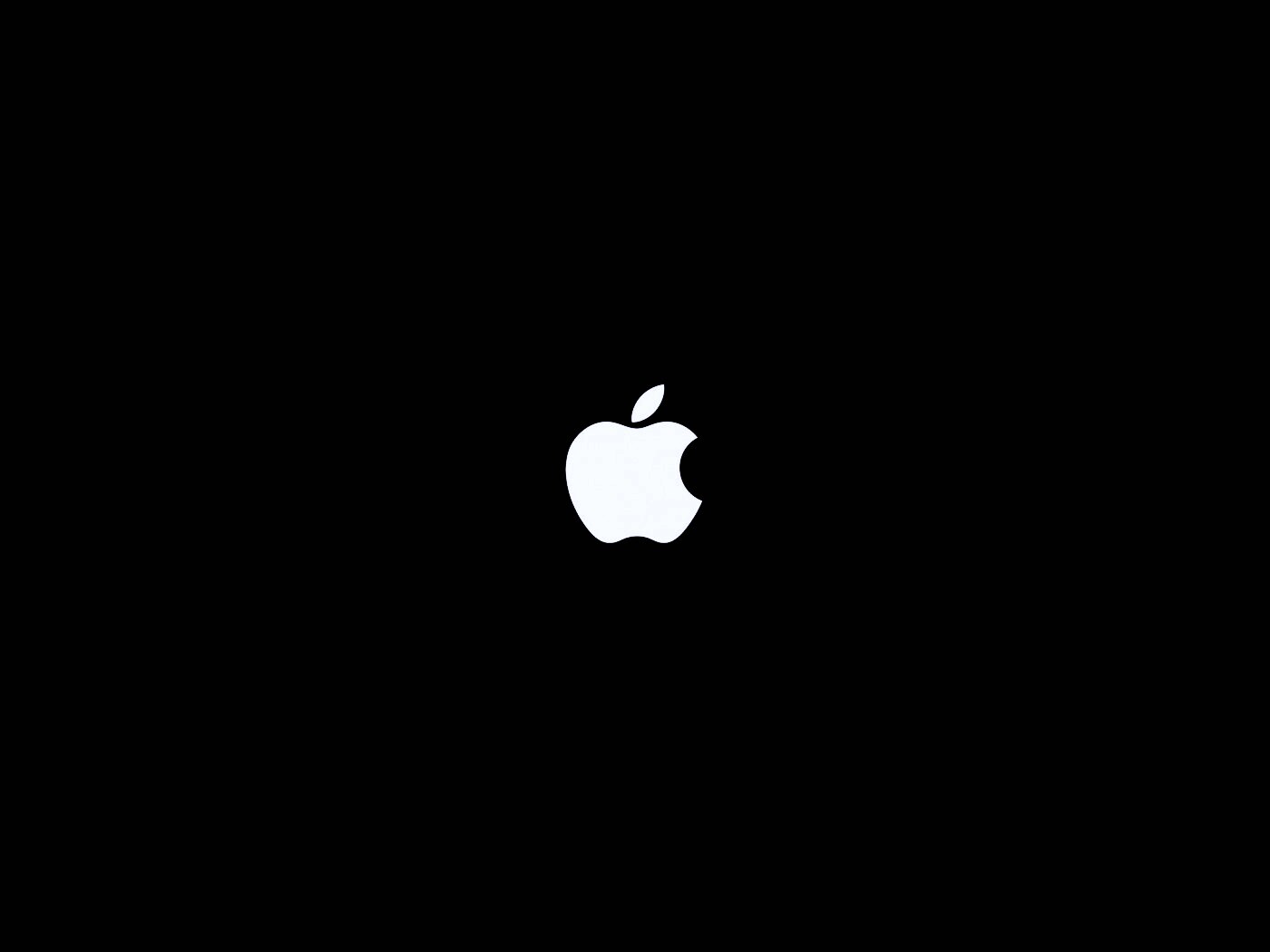Логотип Apple на черном фоне обои