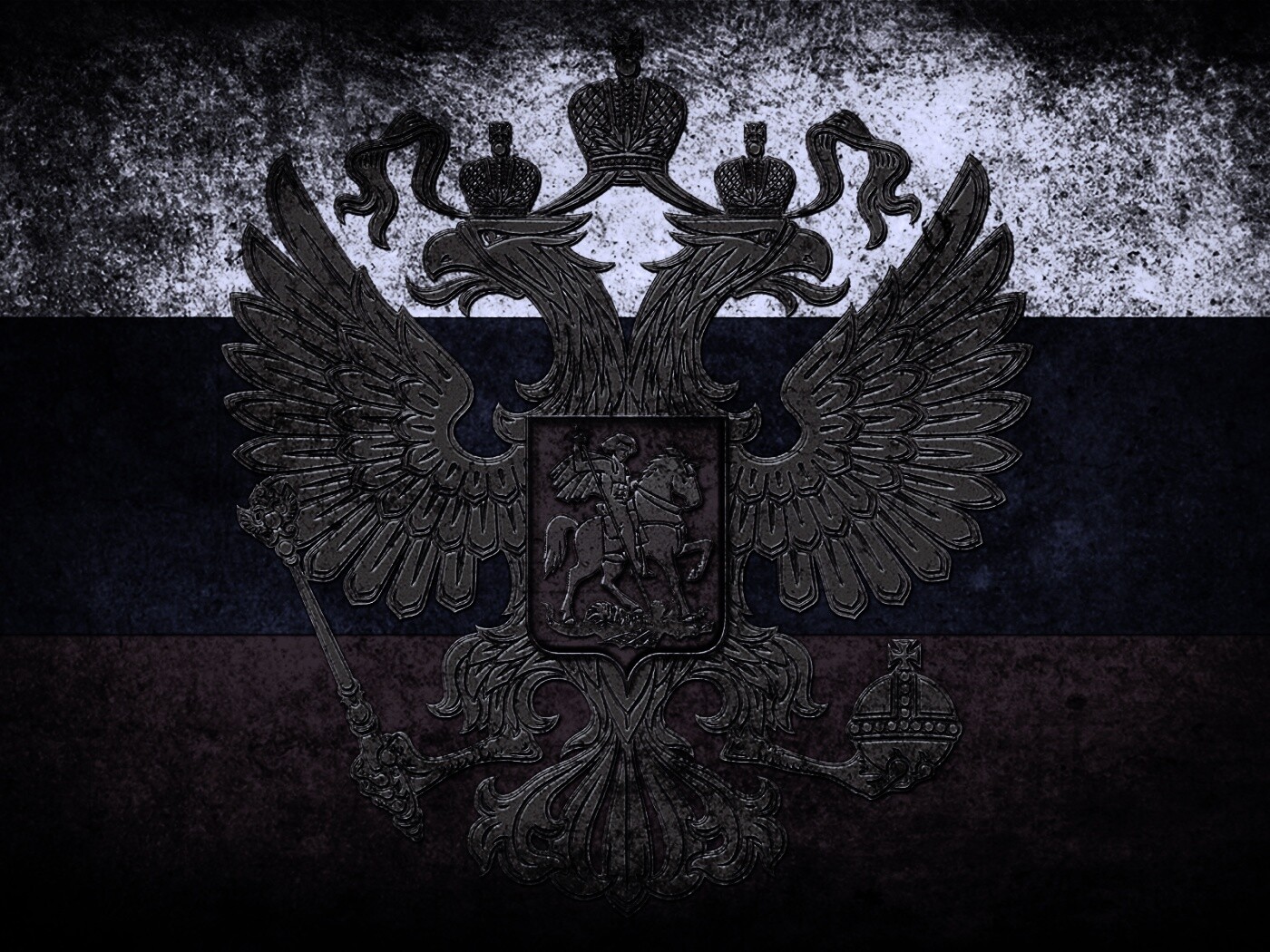 Флаг России в стиле гранж обои