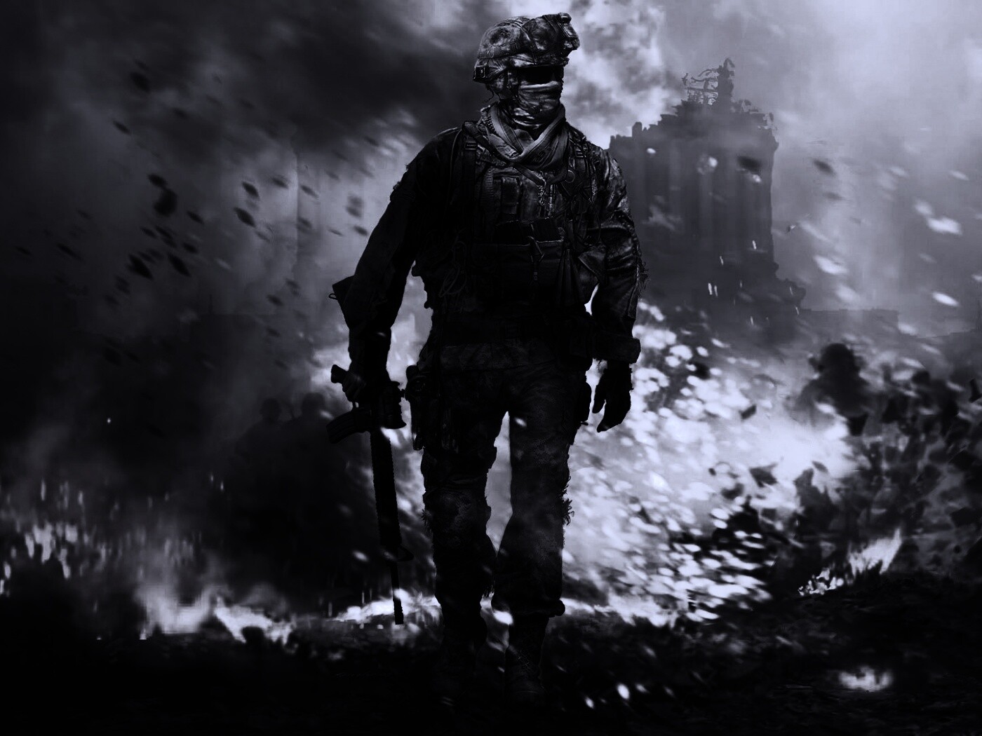 Солдат из modern warfare 2 обои