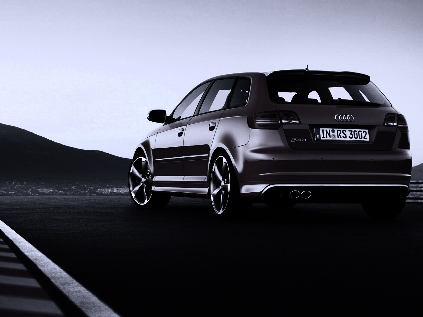 Audi модели RS3 сзади обои