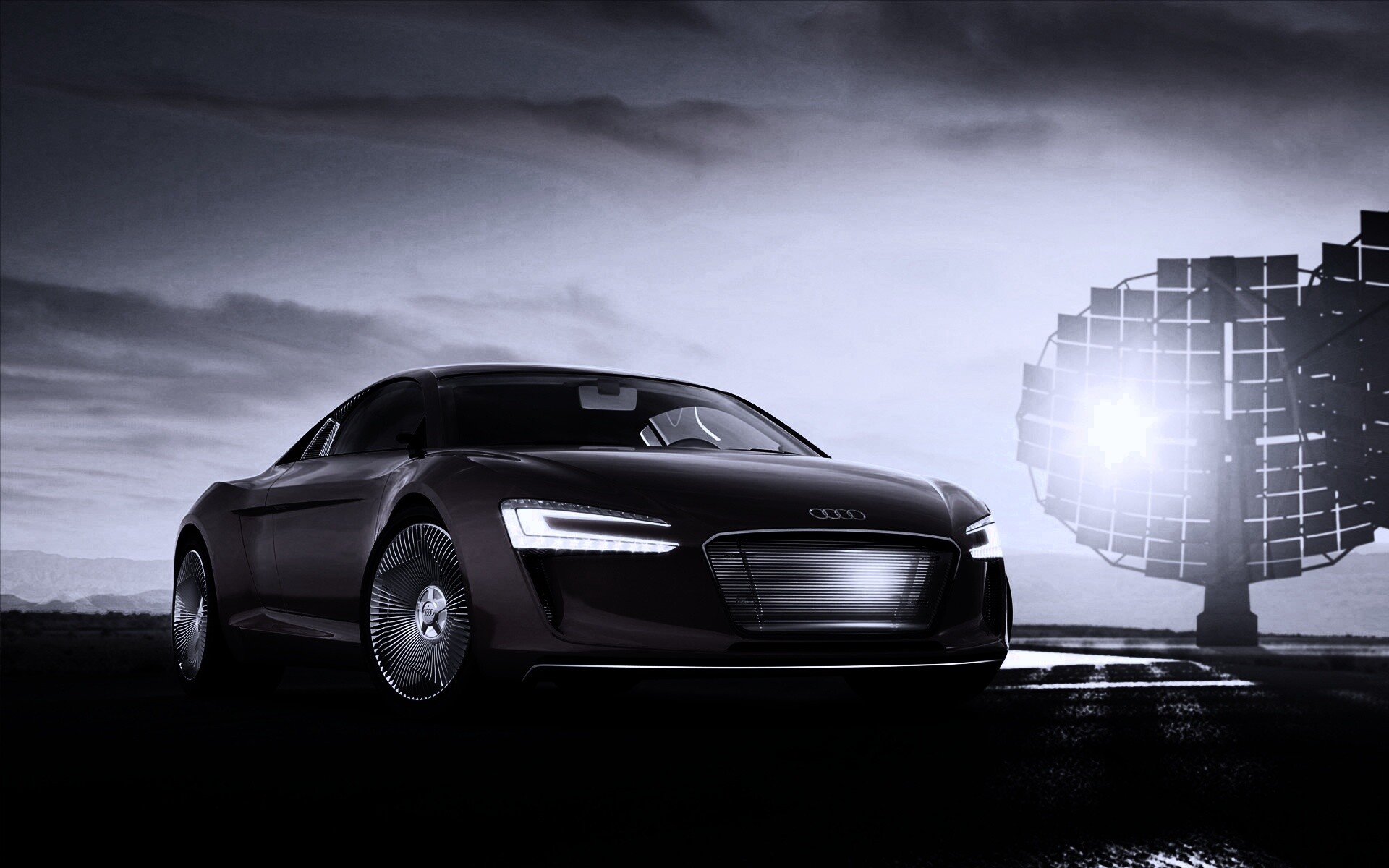 Красный автомобиль Audi обои
