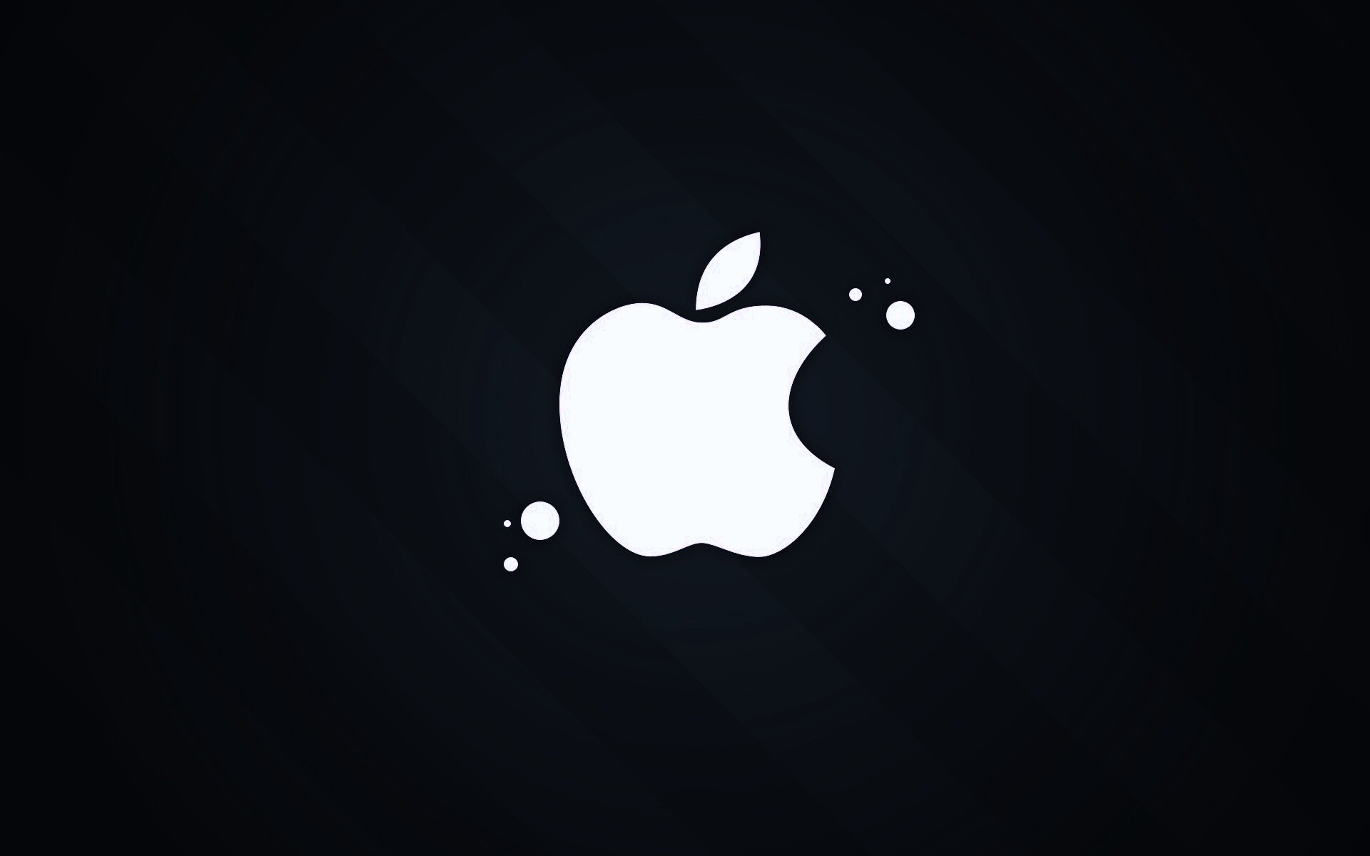 Логотип Apple на фоне голубых полос обои