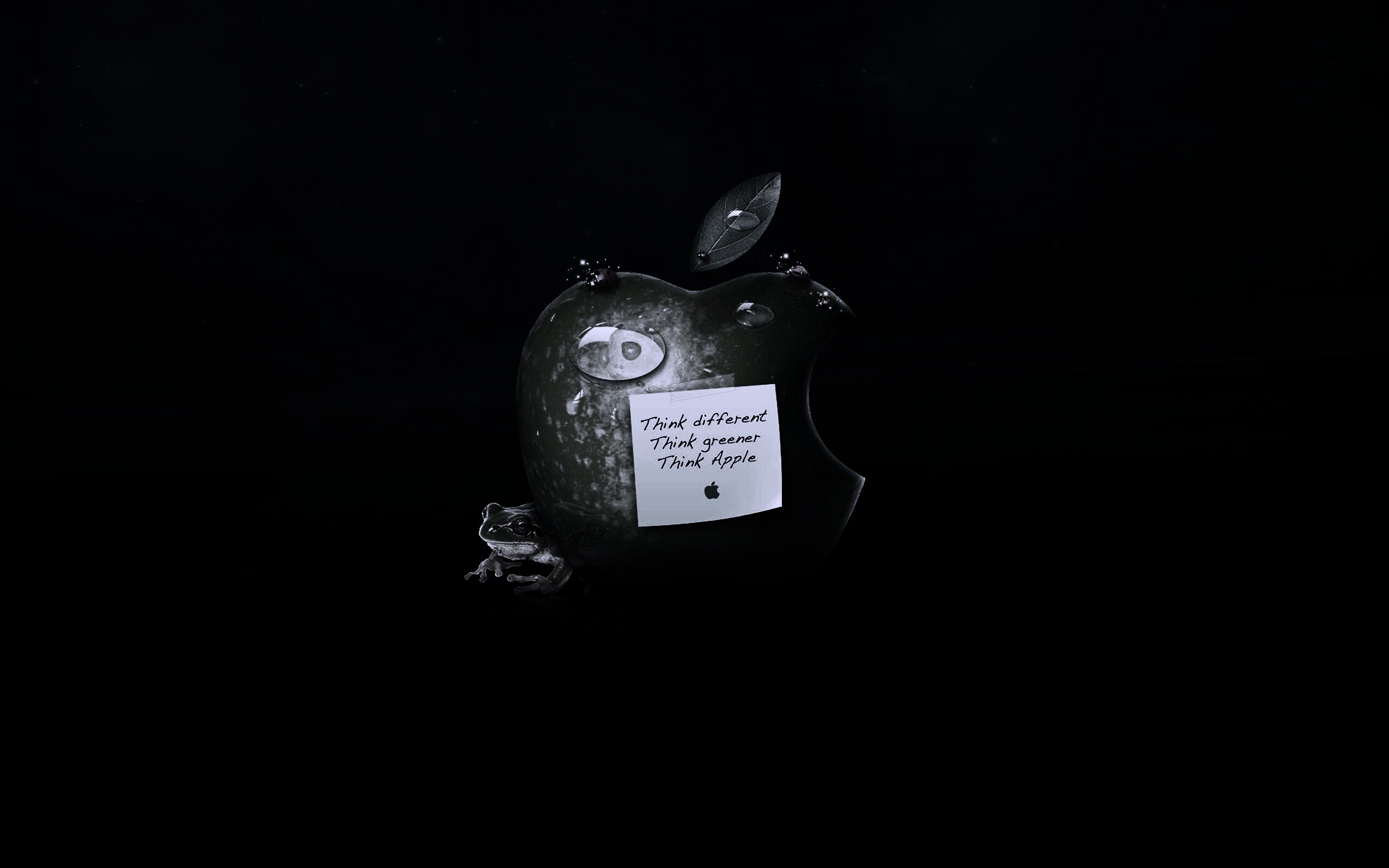 Think different, think greener, think Apple обои