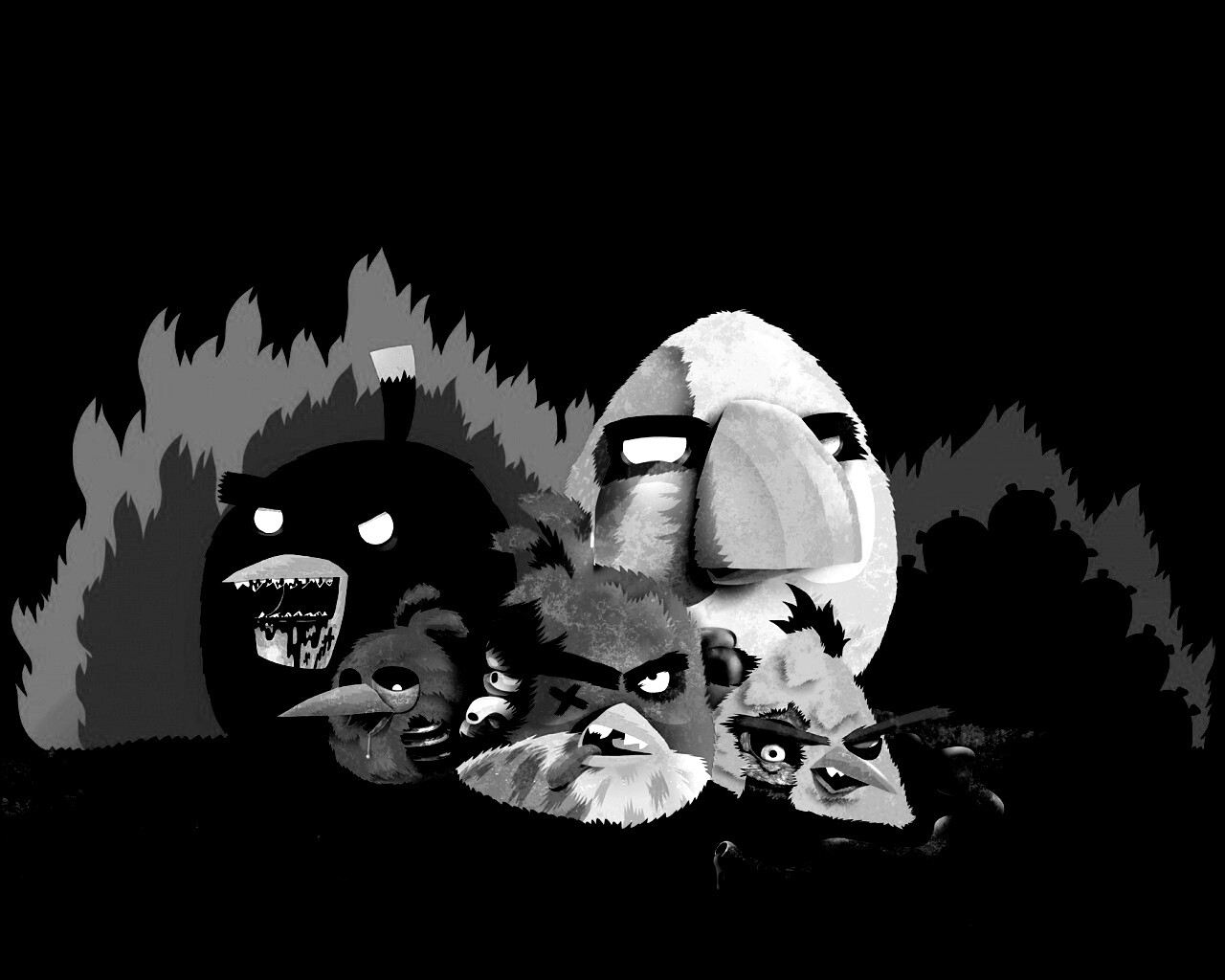 Angry Zombie Birds обои