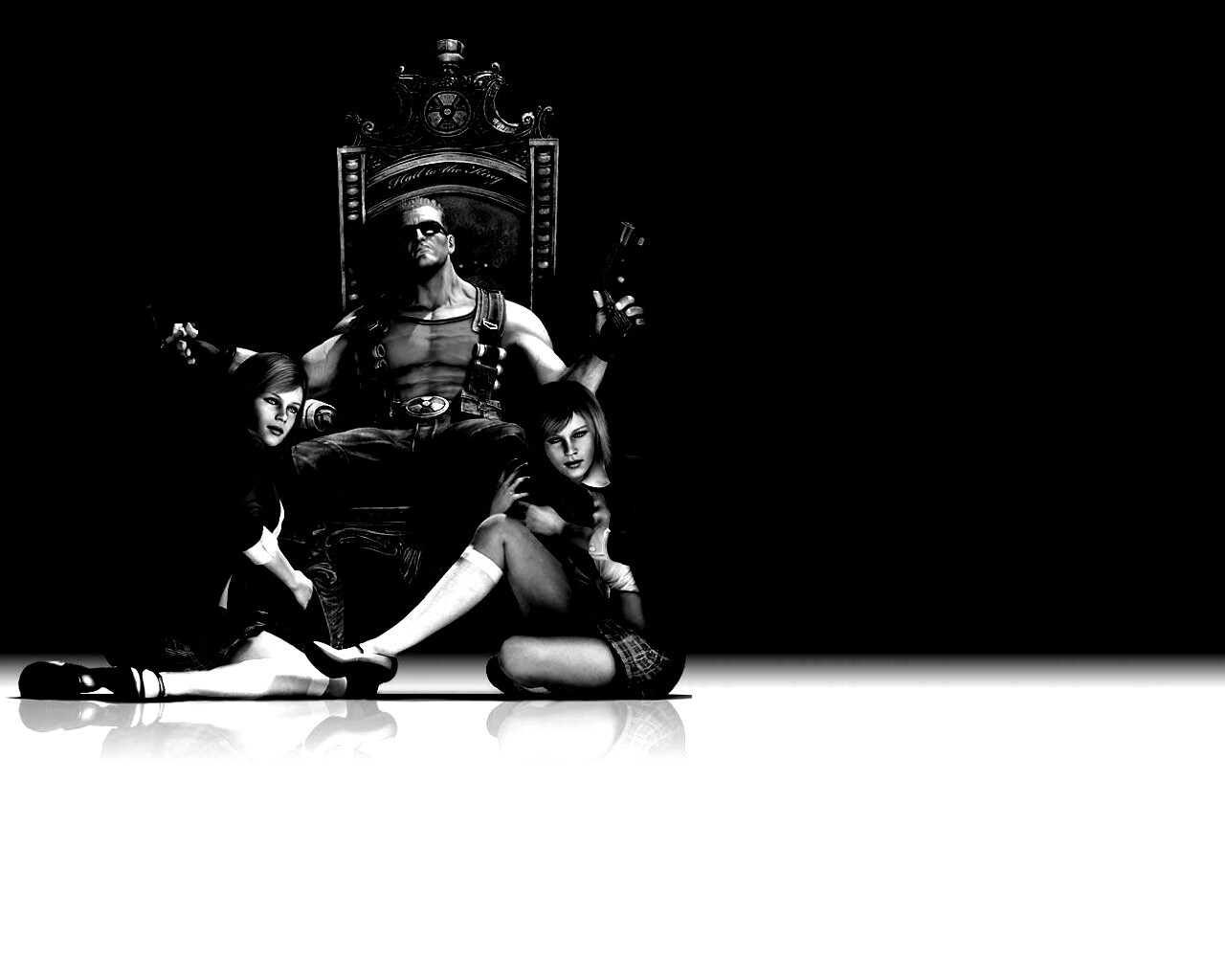 Duke Nukem на троне обои
