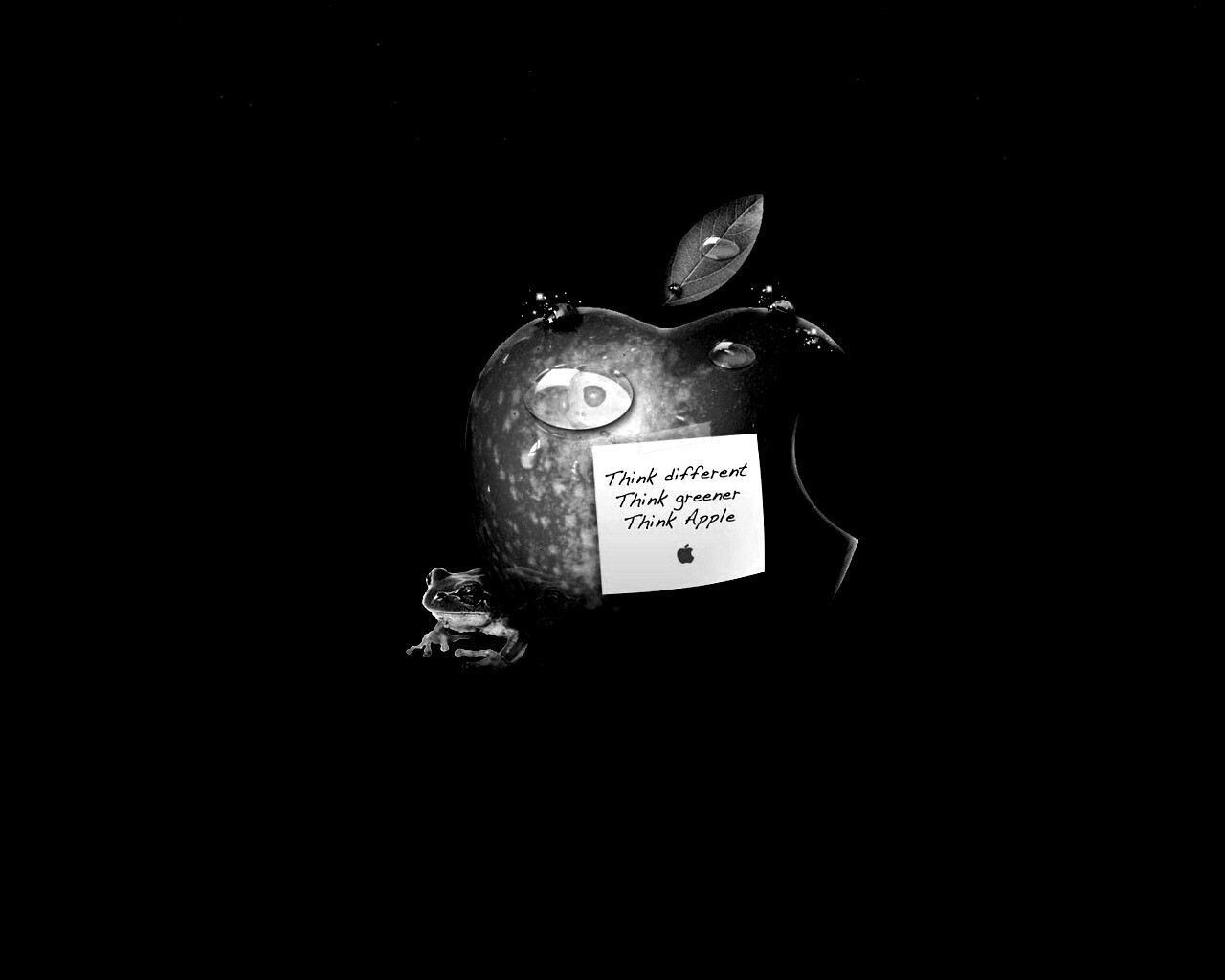 Think different, think greener, think Apple обои