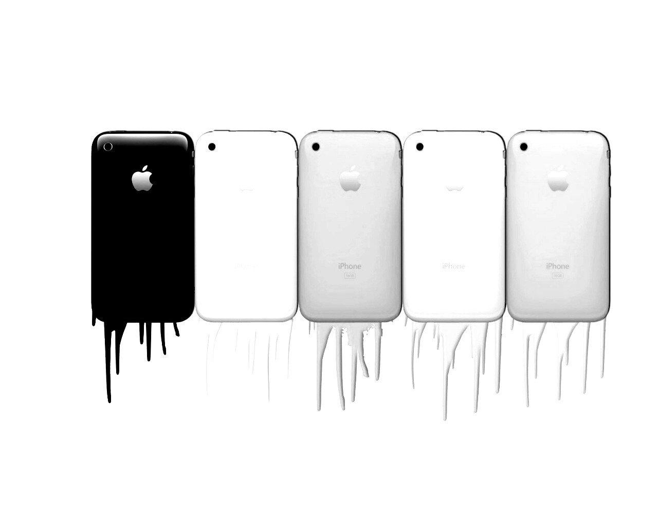 iPhone в разных цветах обои