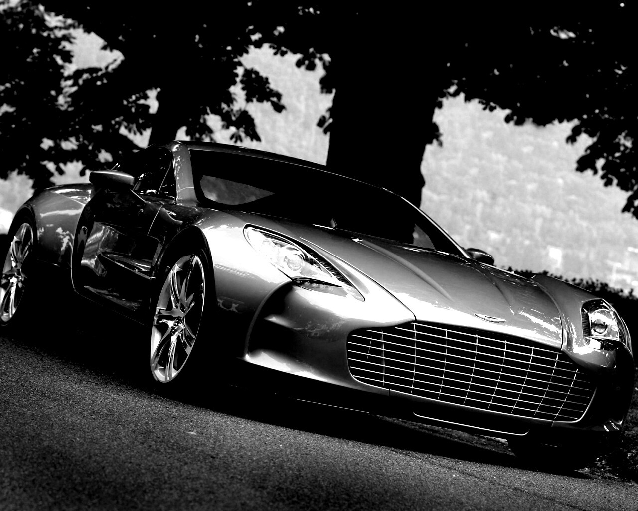 Aston Martin за городом обои