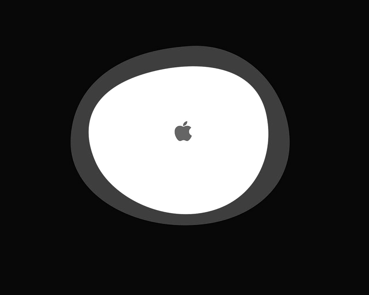 Apple в белом круге обои