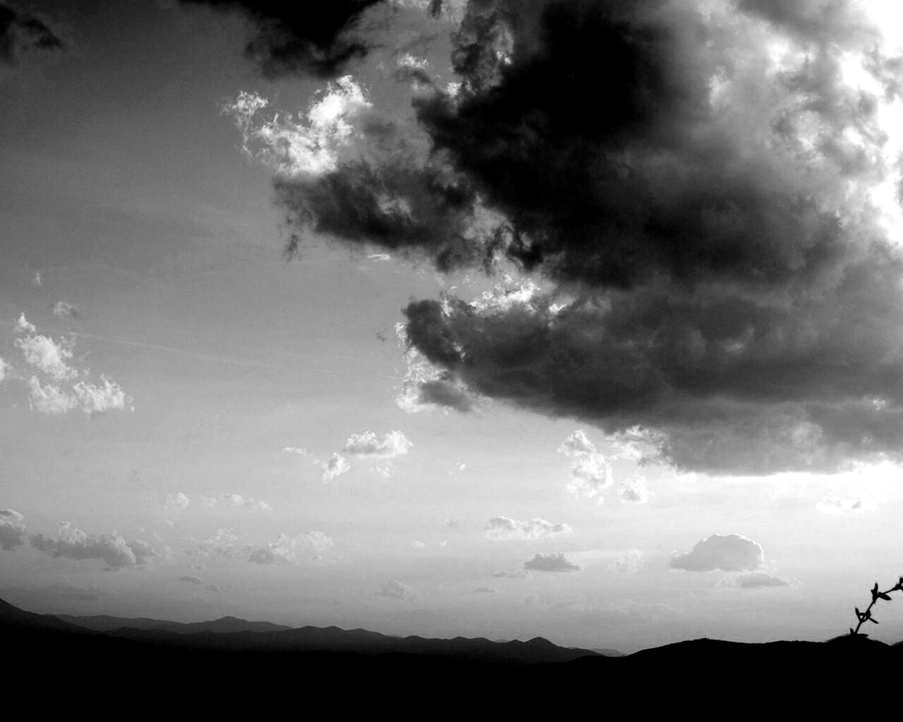 Горный закат обои